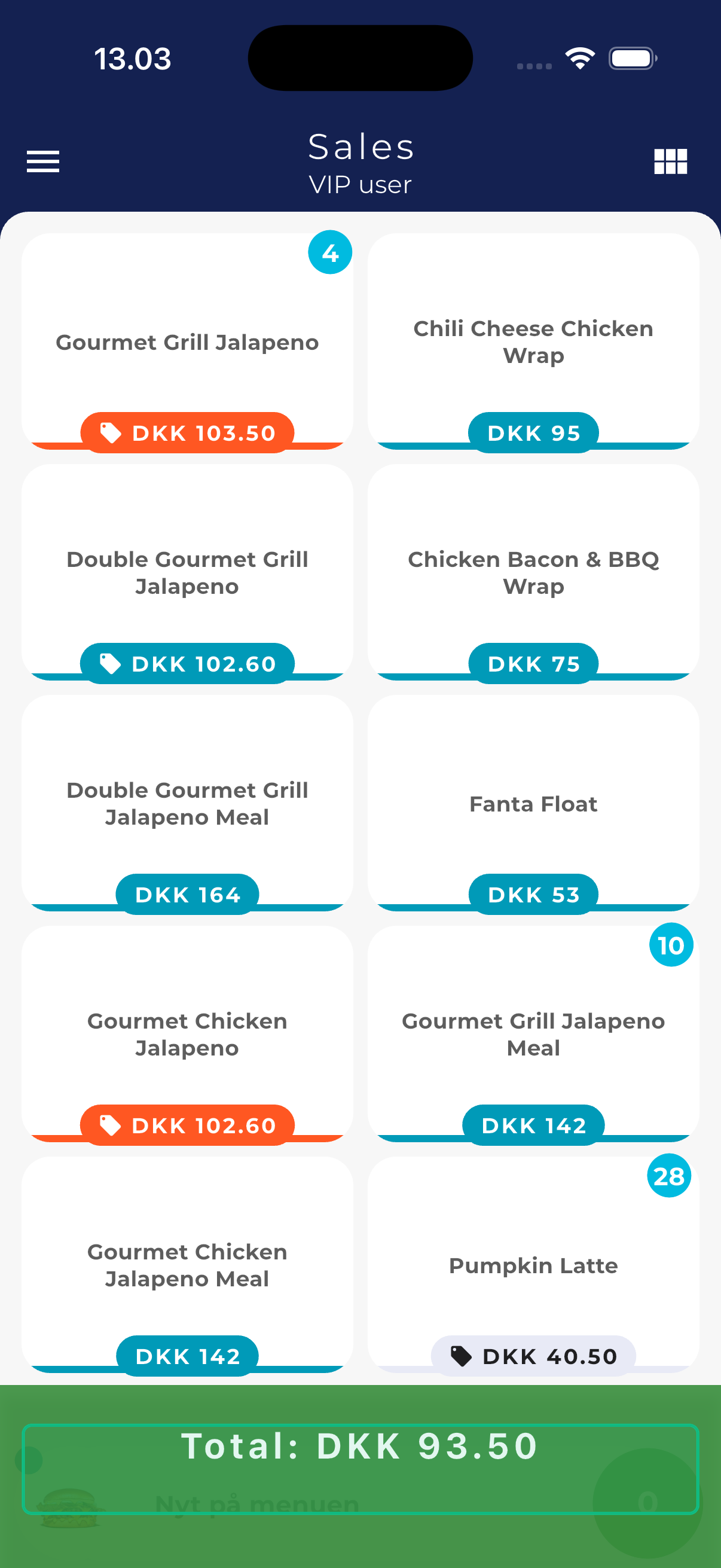 Gennemført betaling på iPhone